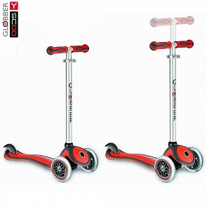 Самокат Y-Scoo RT Globber My Free New Technology с блокировкой колес, красный (Y-Scoo Globber, 5947rt)